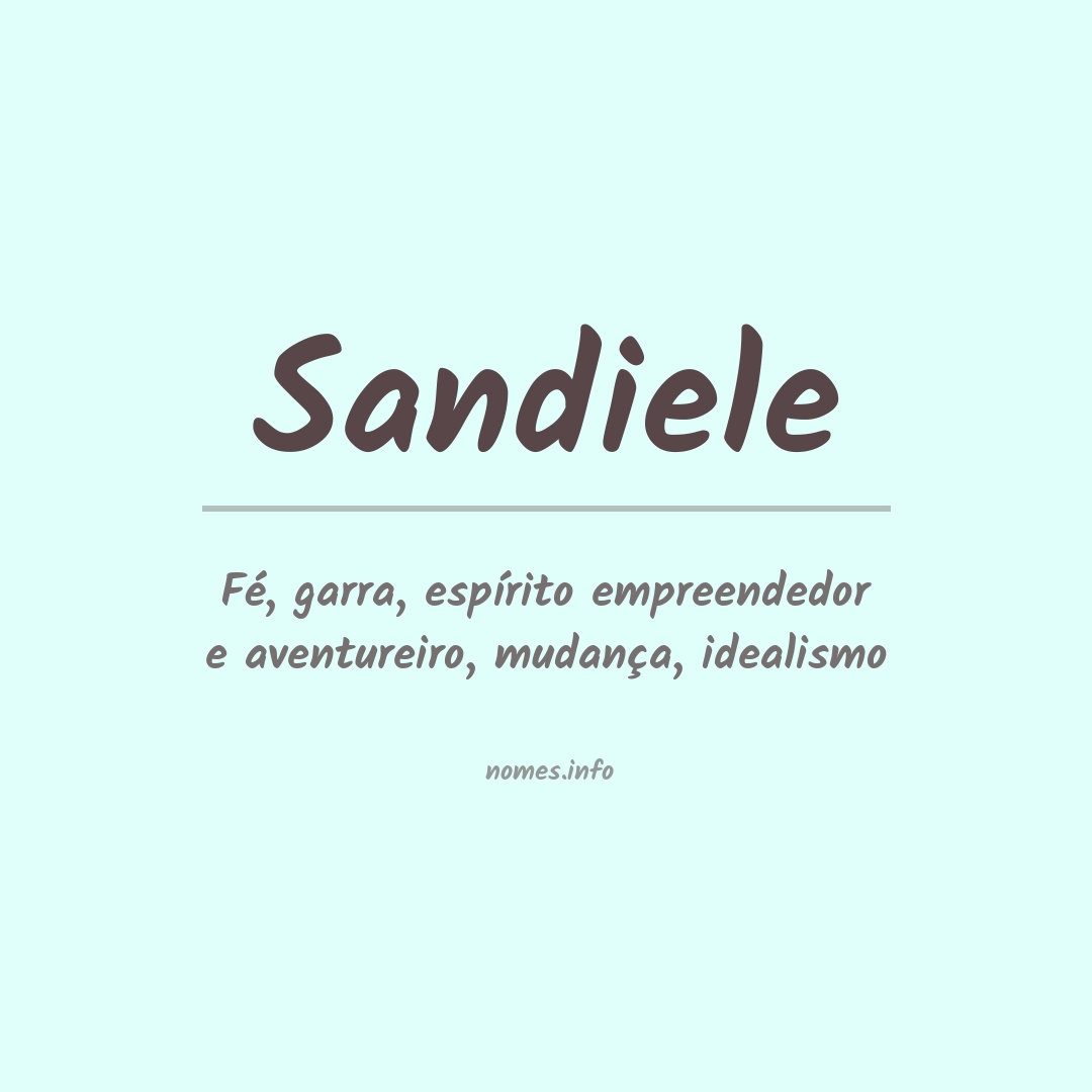 Significado do nome Sandiele