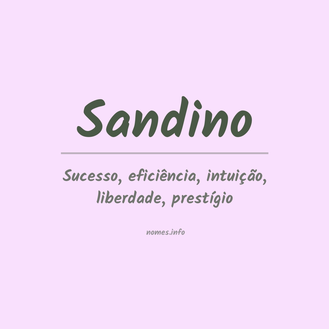Significado do nome Sandino