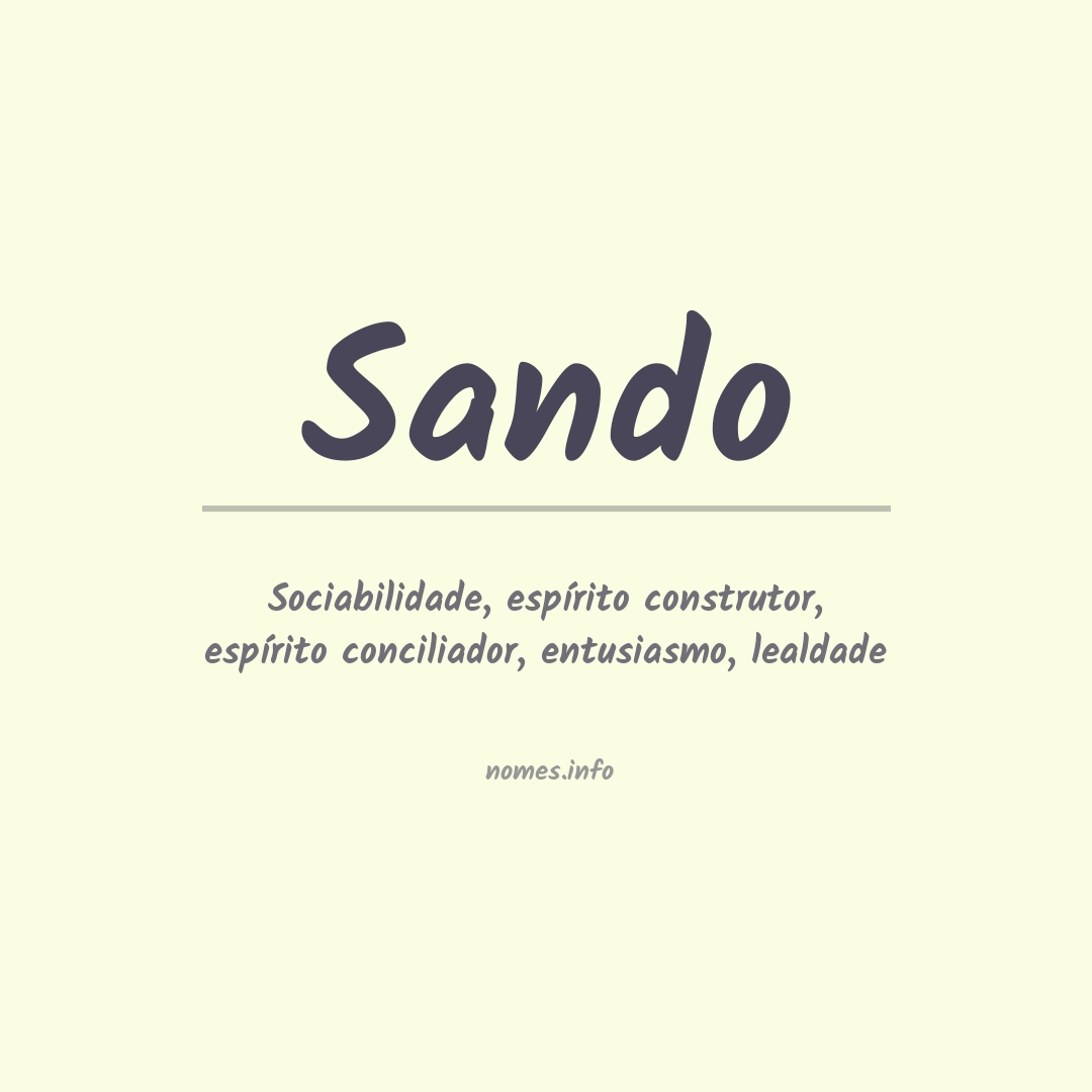 Significado do nome Sando