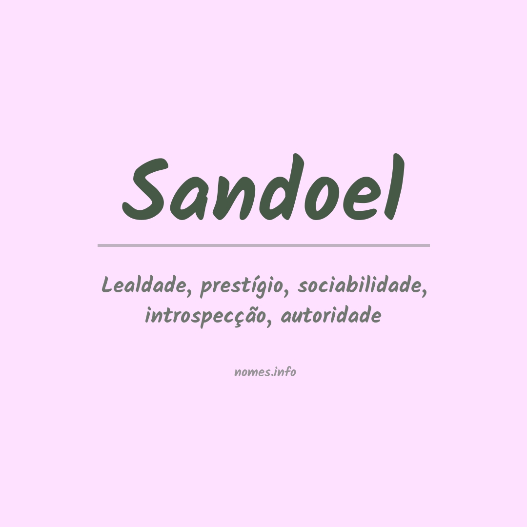 Significado do nome Sandoel