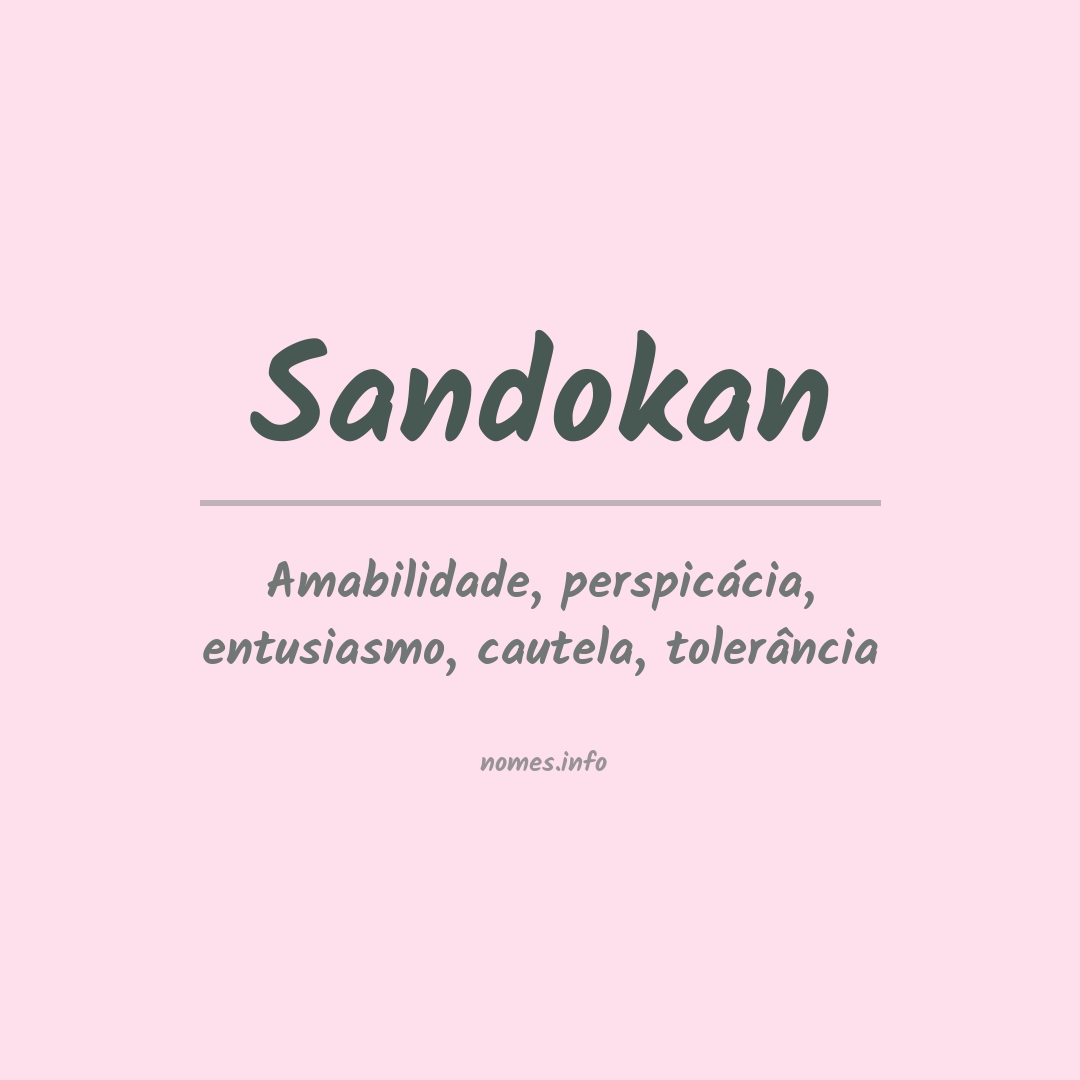 Significado do nome Sandokan