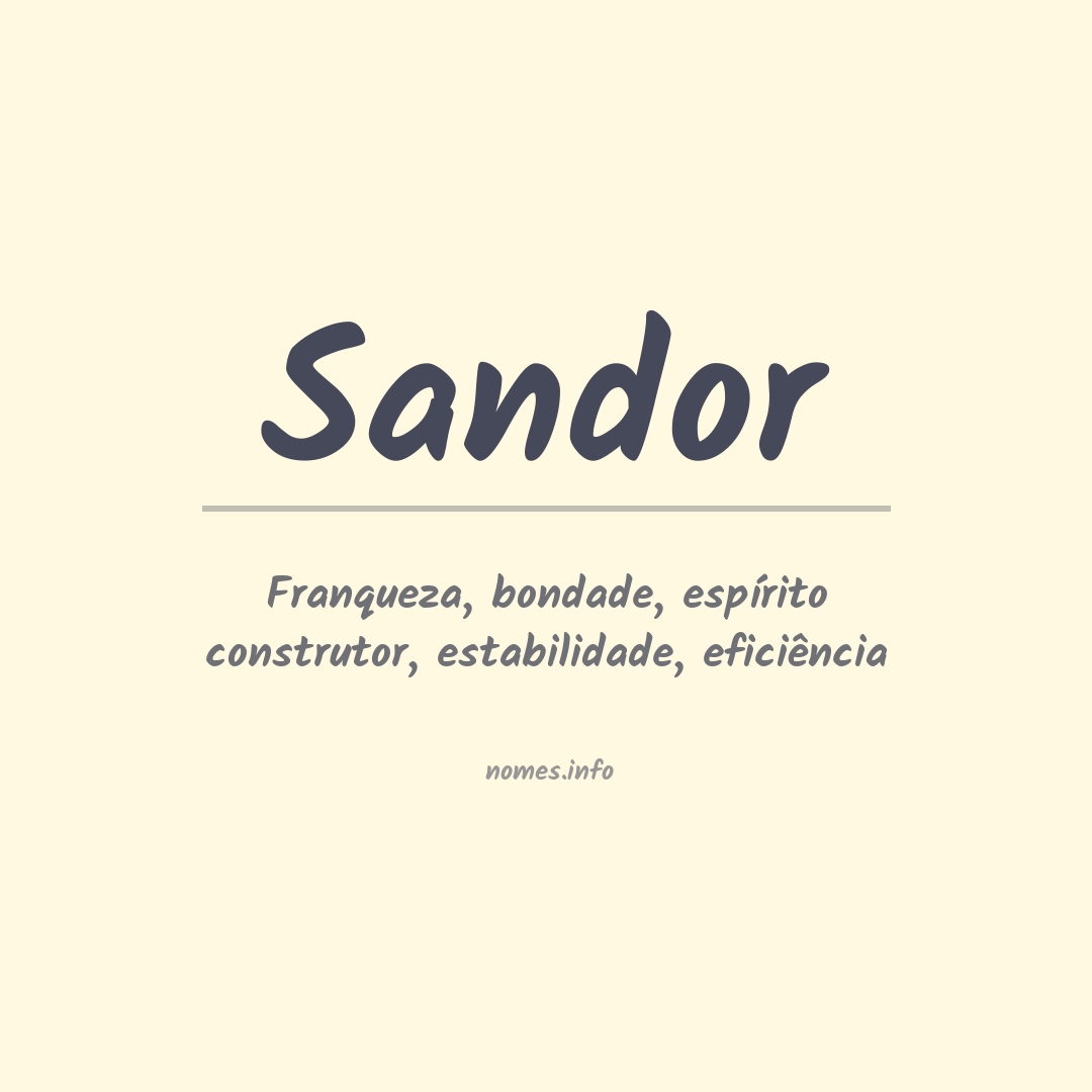 Significado do nome Sandor