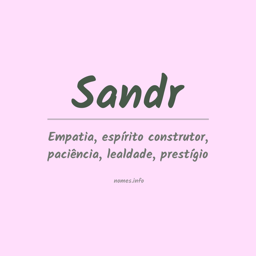 Significado do nome Sandr