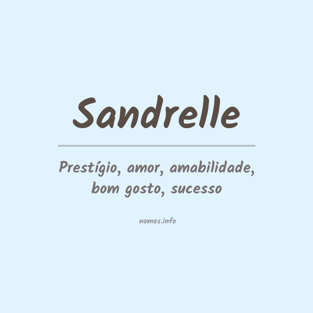 Significado do nome Sandrelle