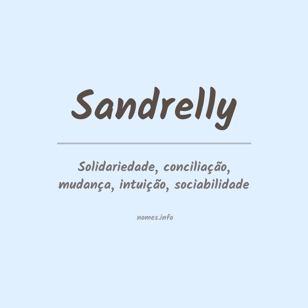 Significado do nome Sandrelly