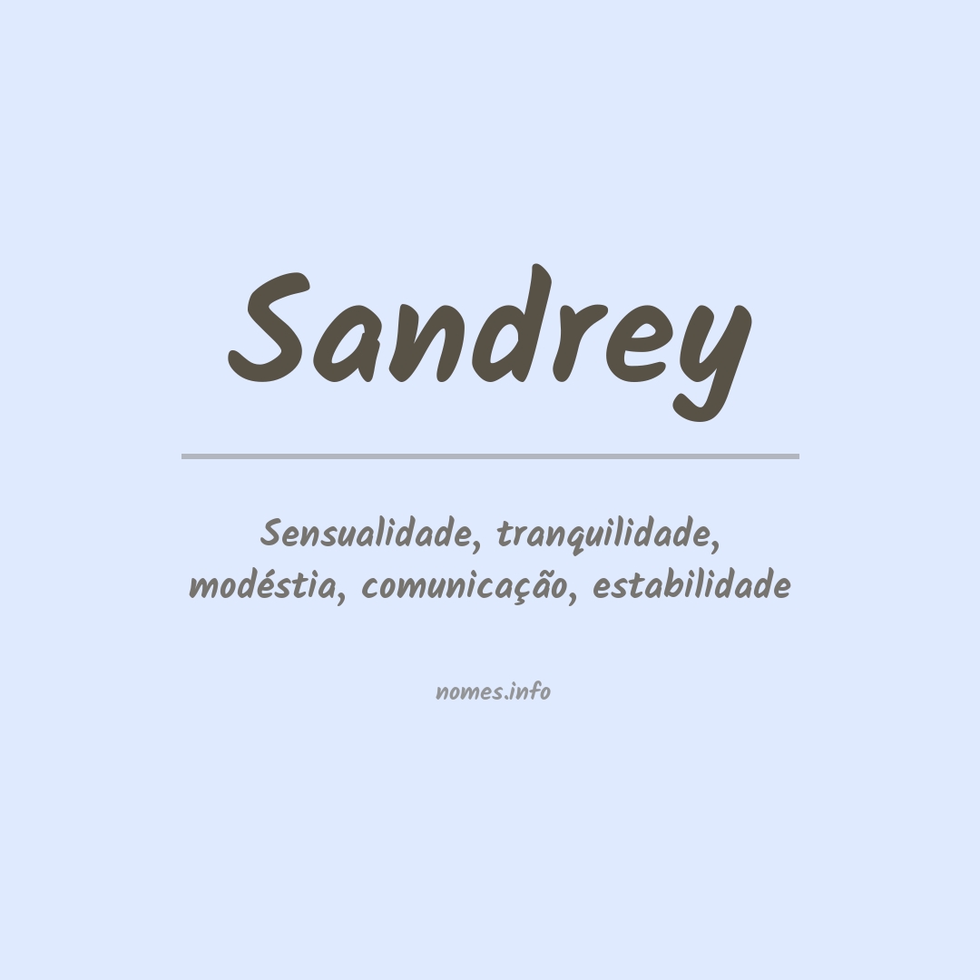 Significado do nome Sandrey