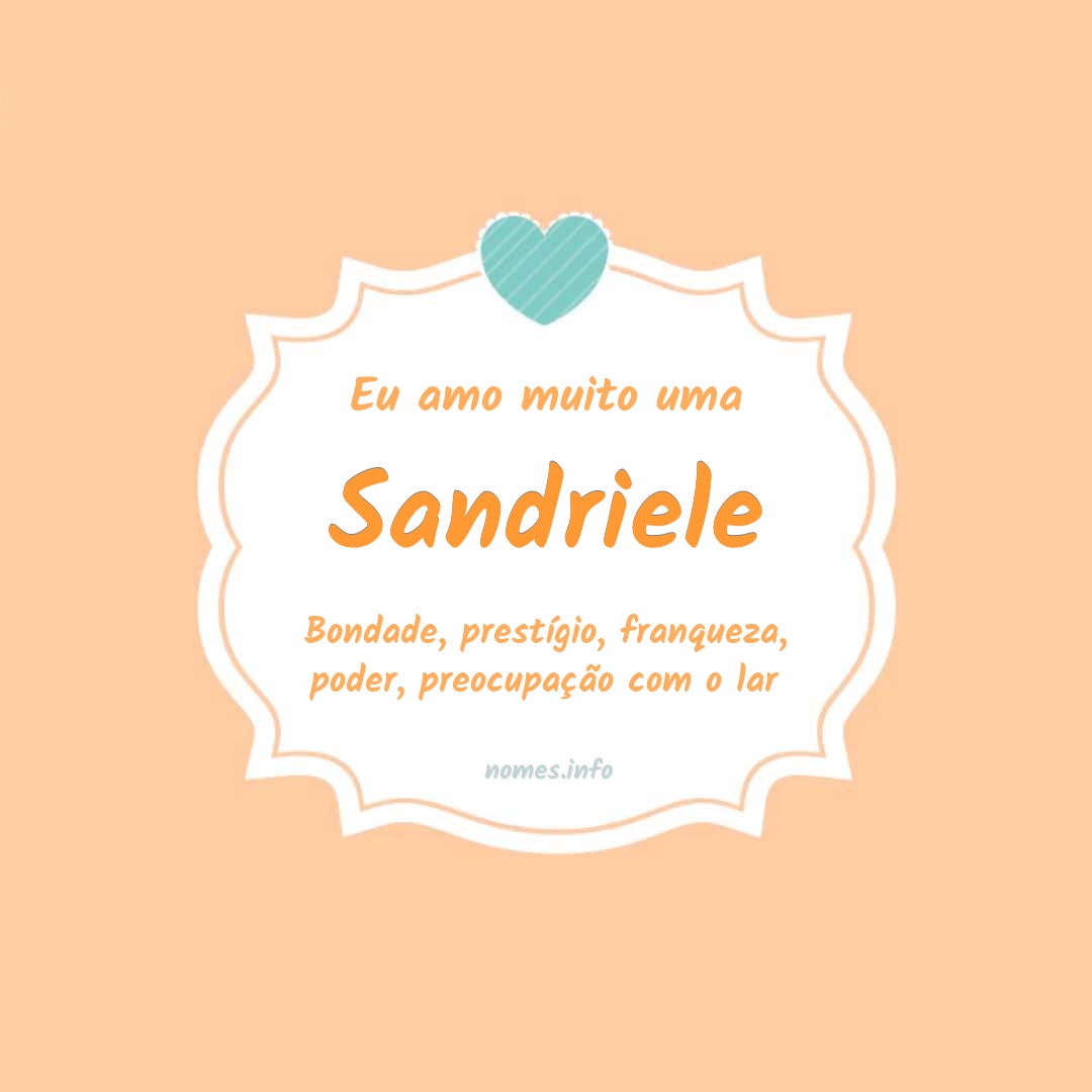 Eu amo muito Sandriele