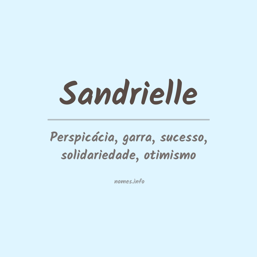 Significado do nome Sandrielle