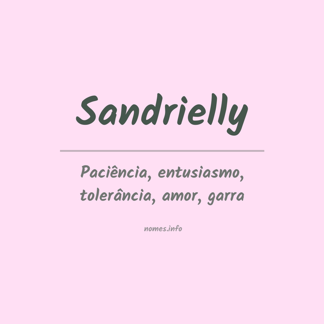 Significado do nome Sandrielly