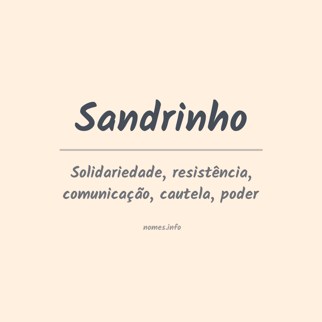 Significado do nome Sandrinho
