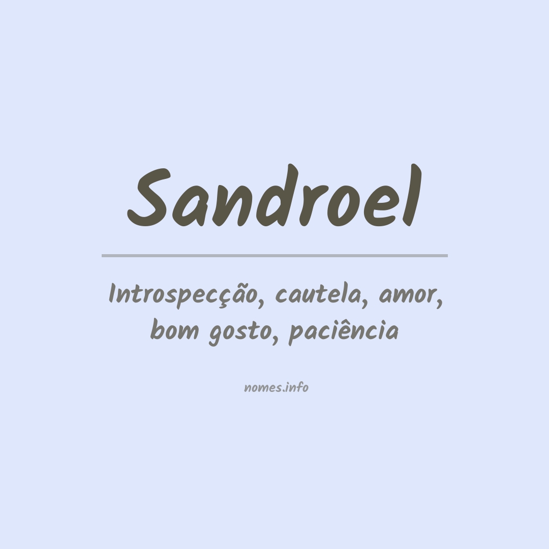 Significado do nome Sandroel
