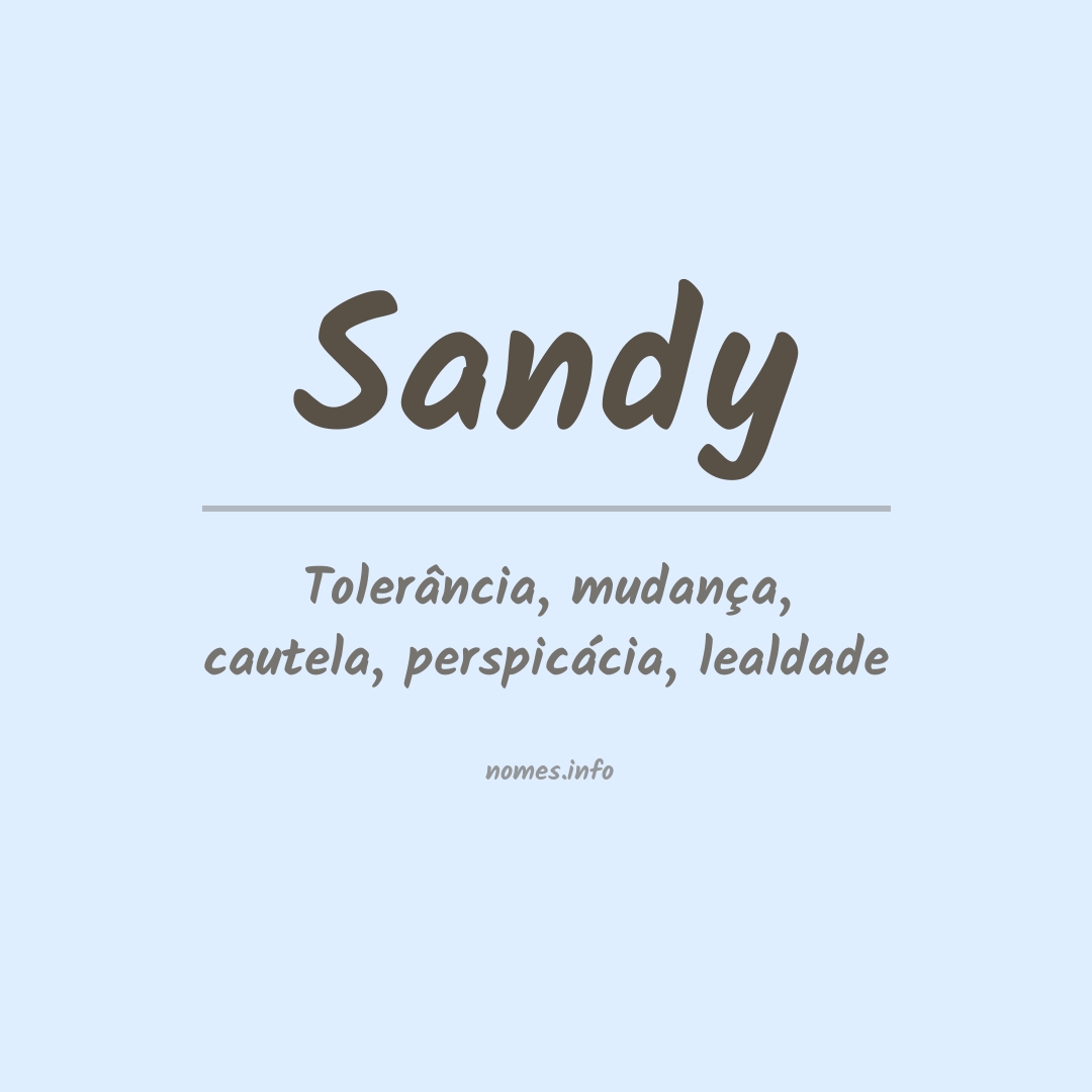 Significado do nome Sandy