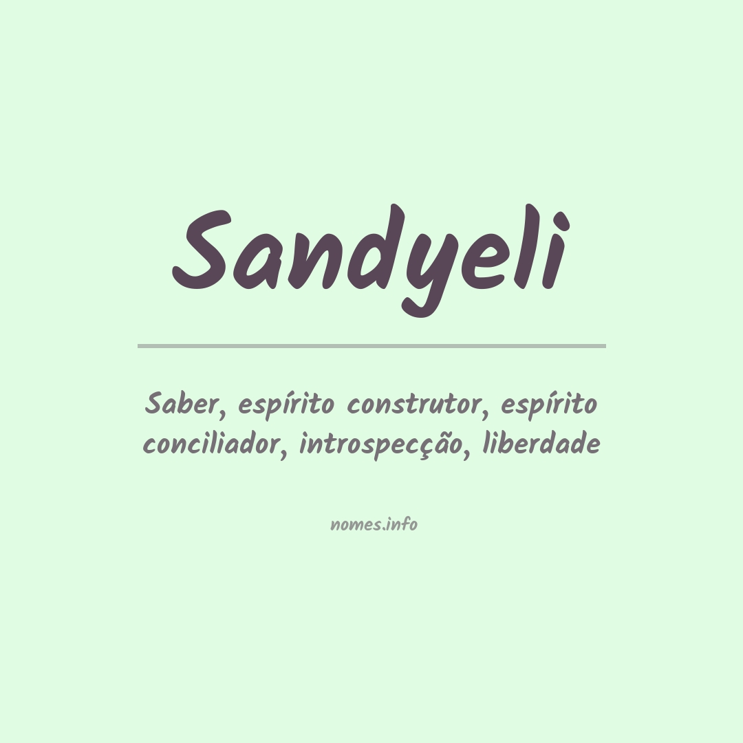 Significado do nome Sandyeli