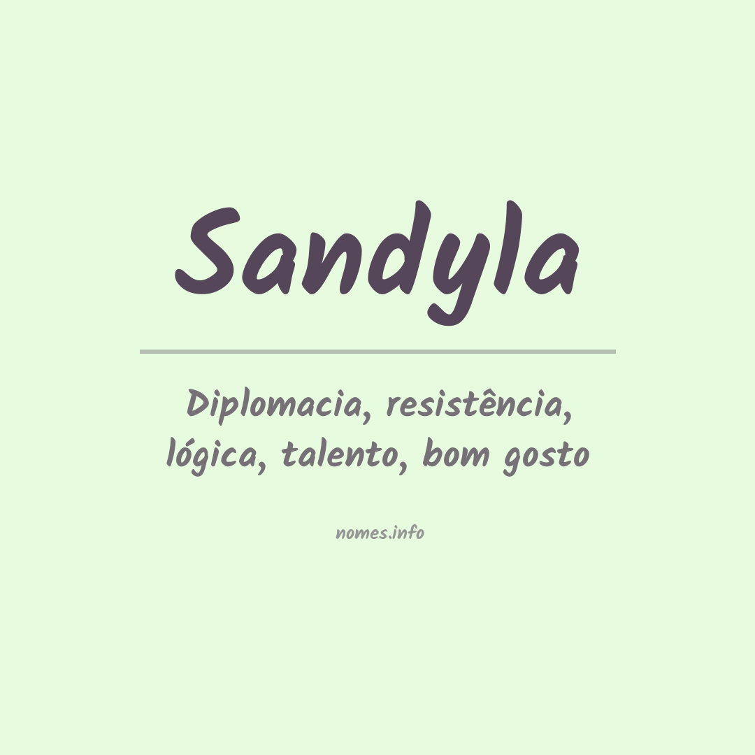 Significado do nome Sandyla