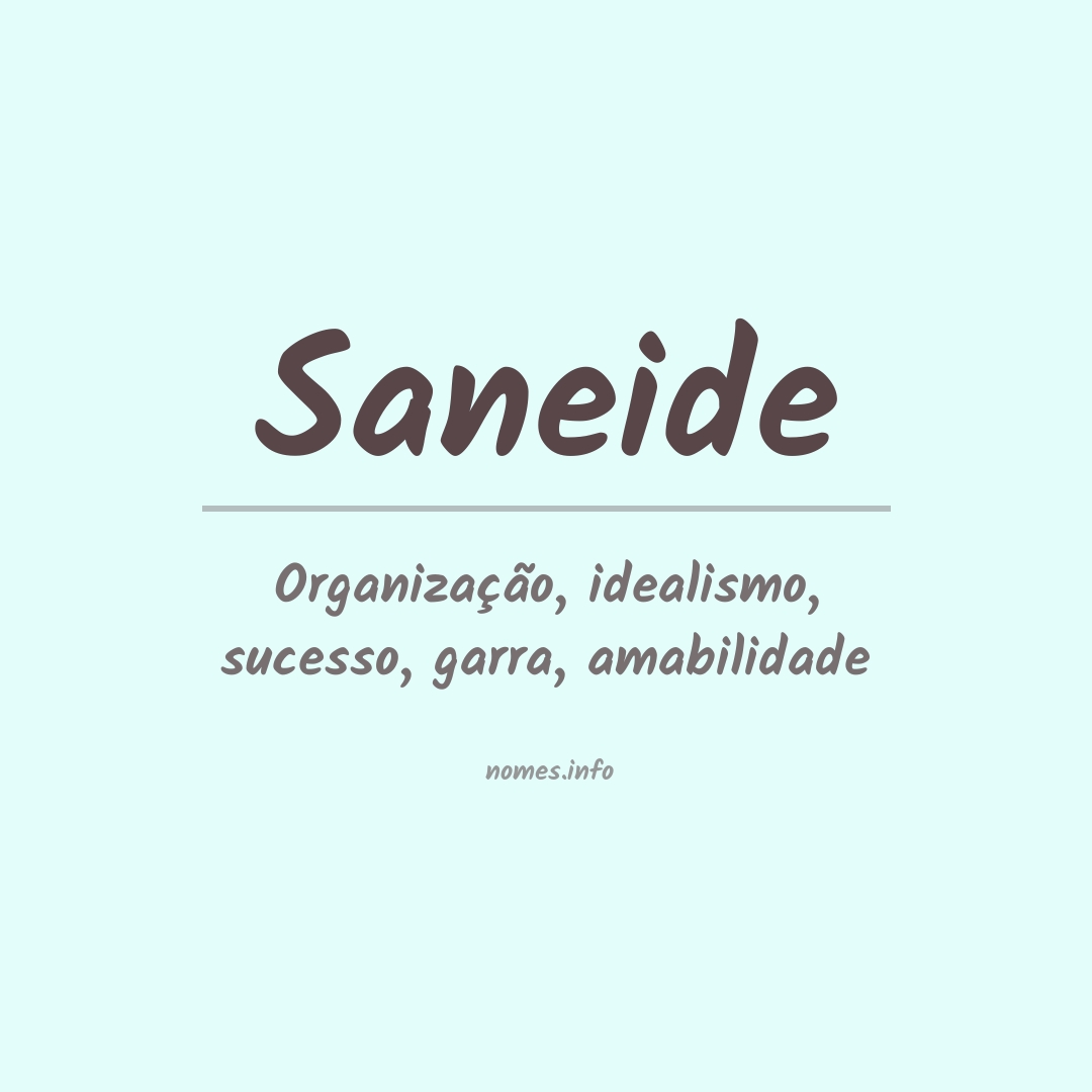 Significado do nome Saneide