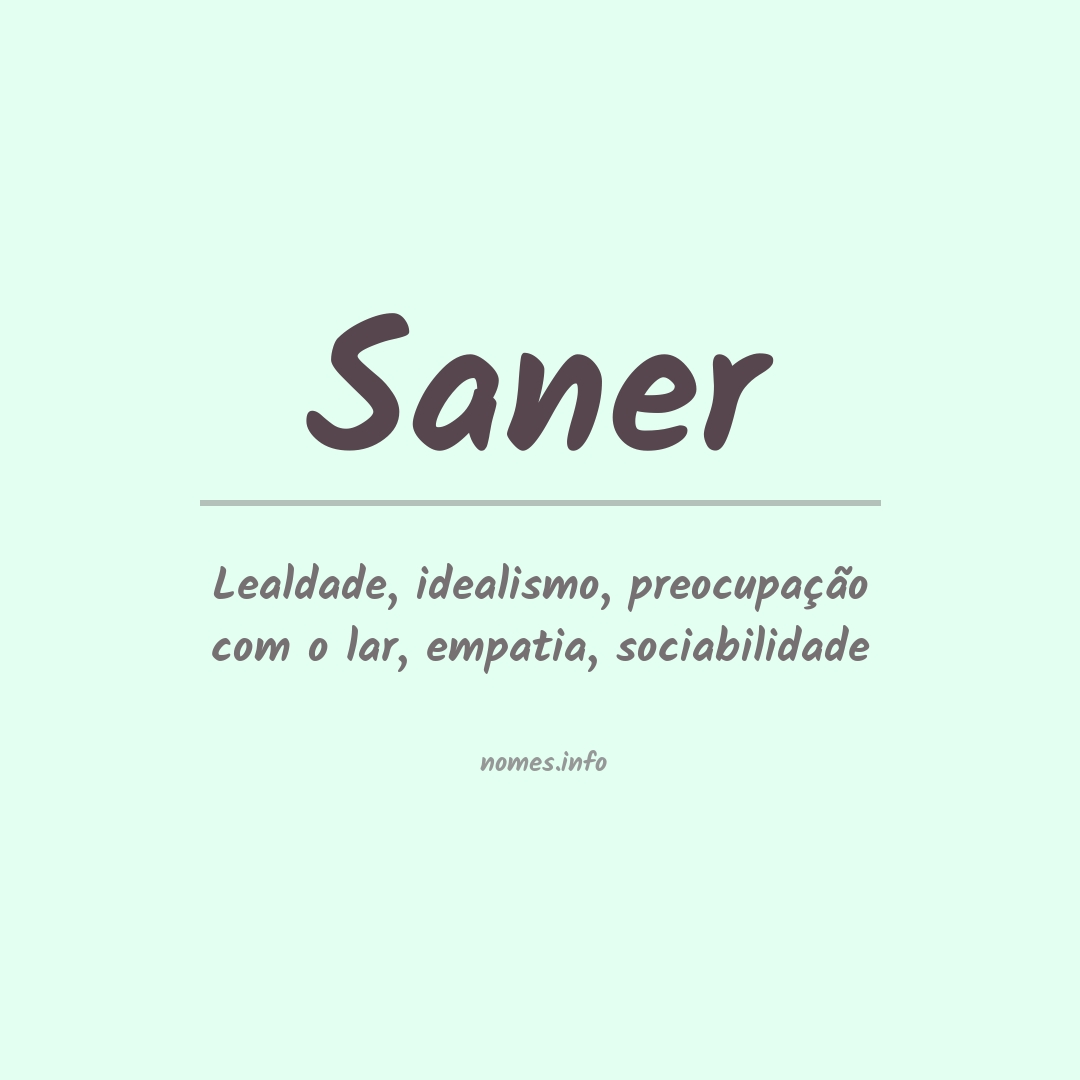 Significado do nome Saner