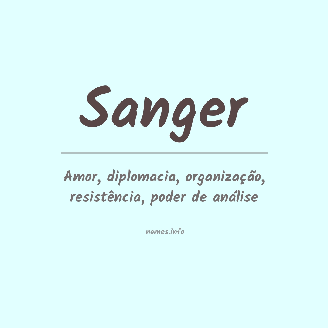 Significado do nome Sanger