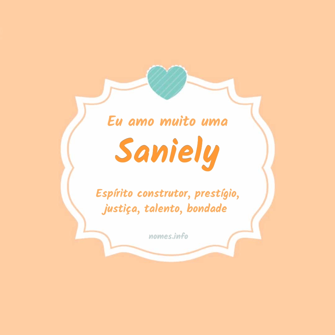 Eu amo muito Saniely