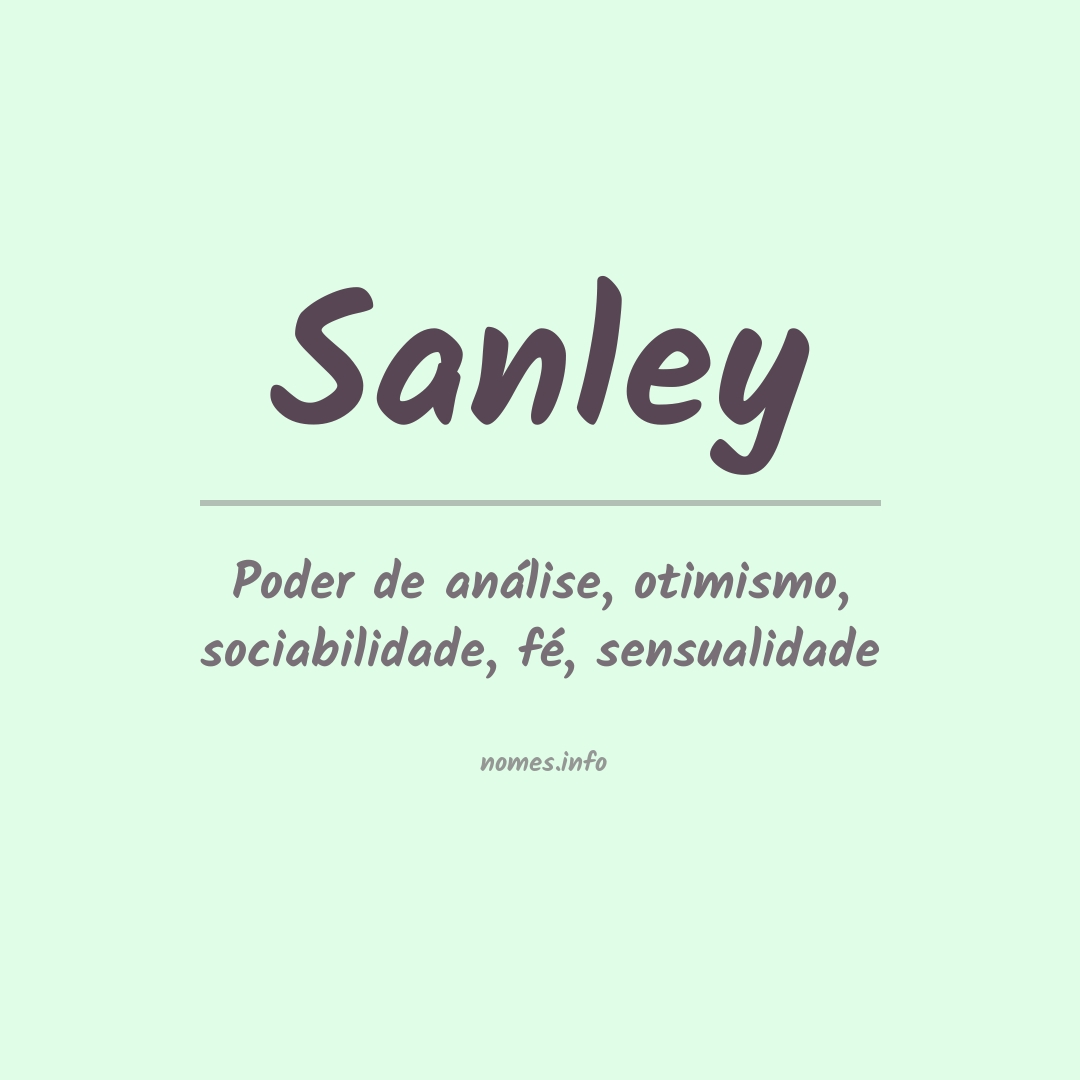 Significado do nome Sanley