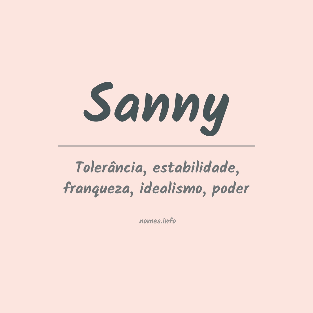 Significado do nome Sanny
