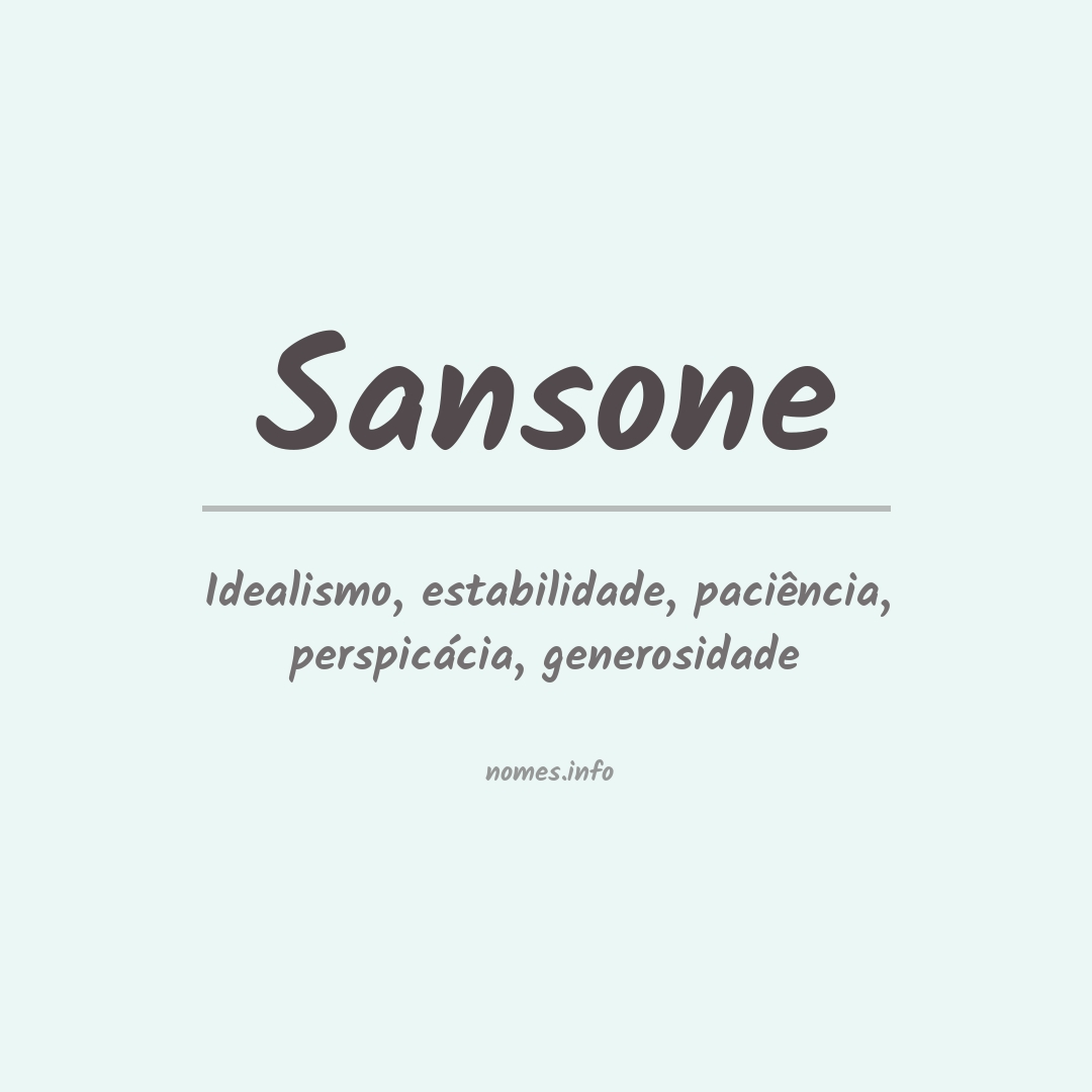 Significado do nome Sansone