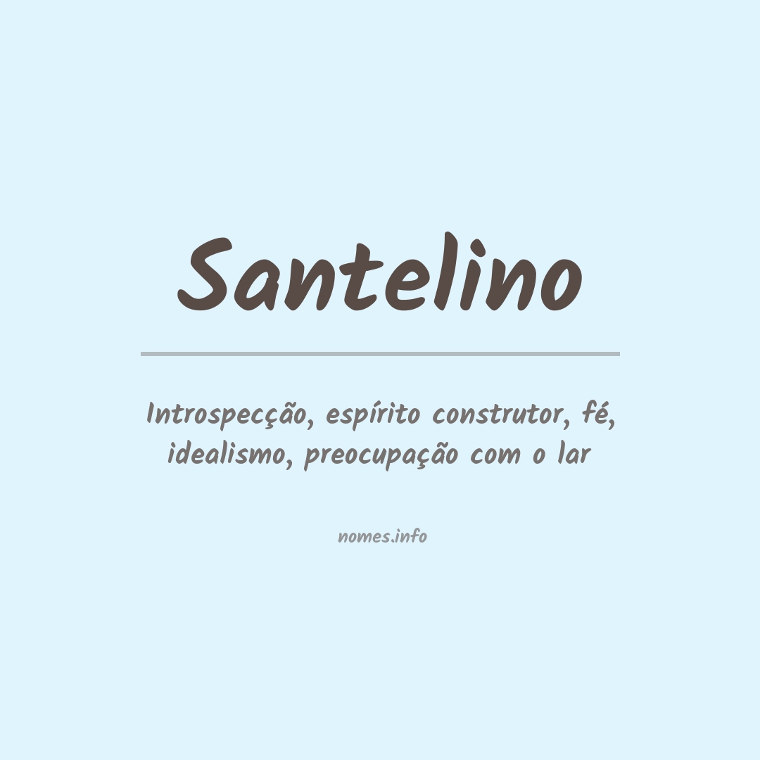 Significado do nome Santelino