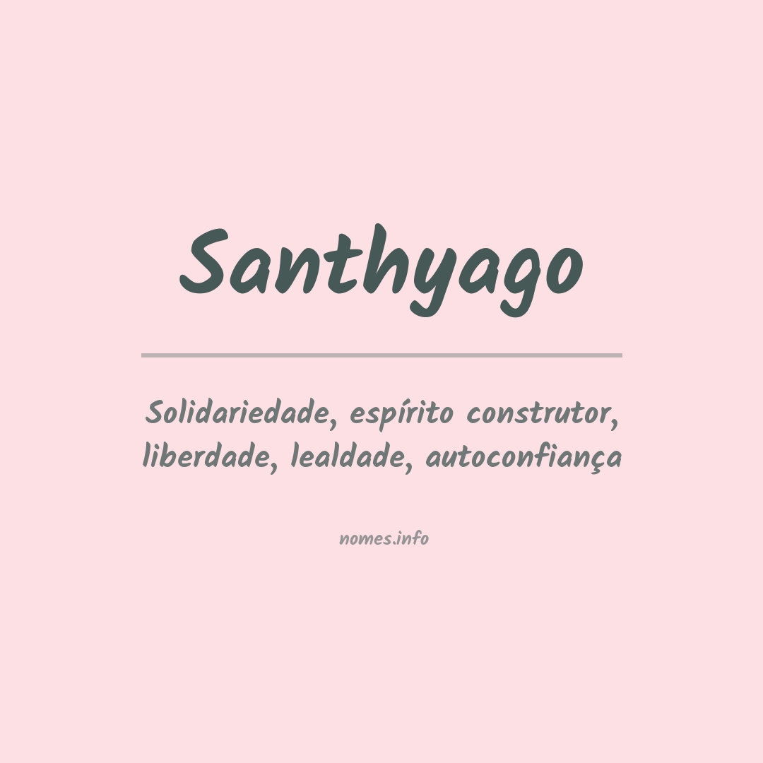 Significado do nome Santhyago