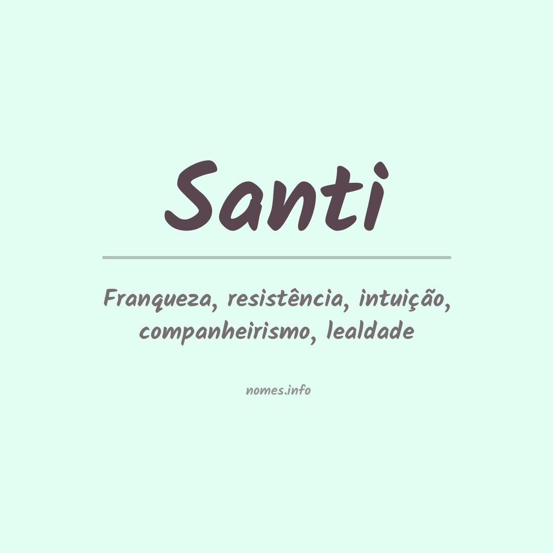 Significado do nome Santi