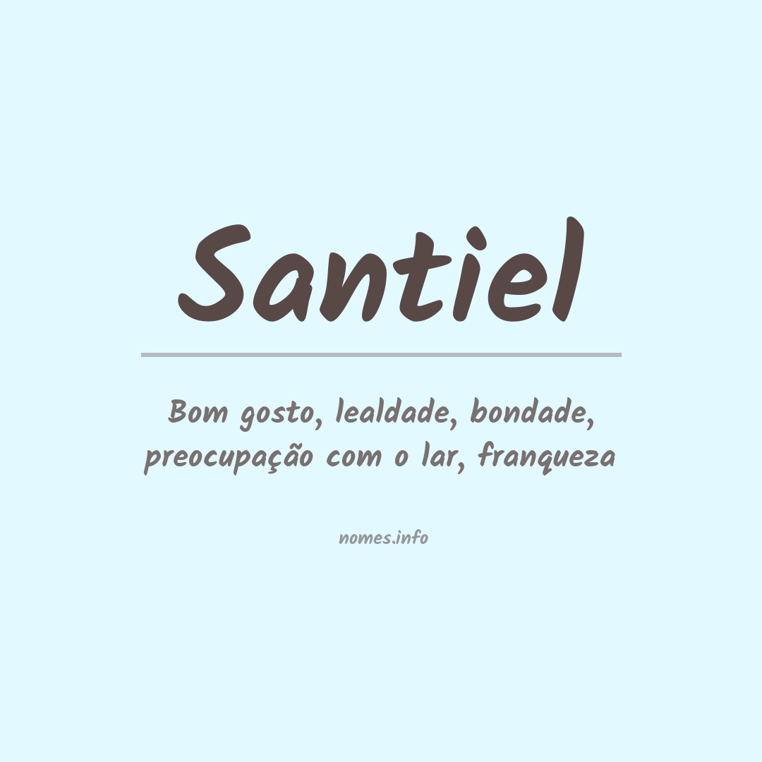 Significado do nome Santiel