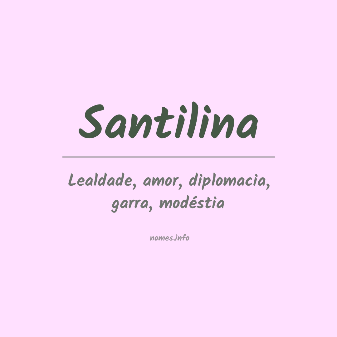 Significado do nome Santilina