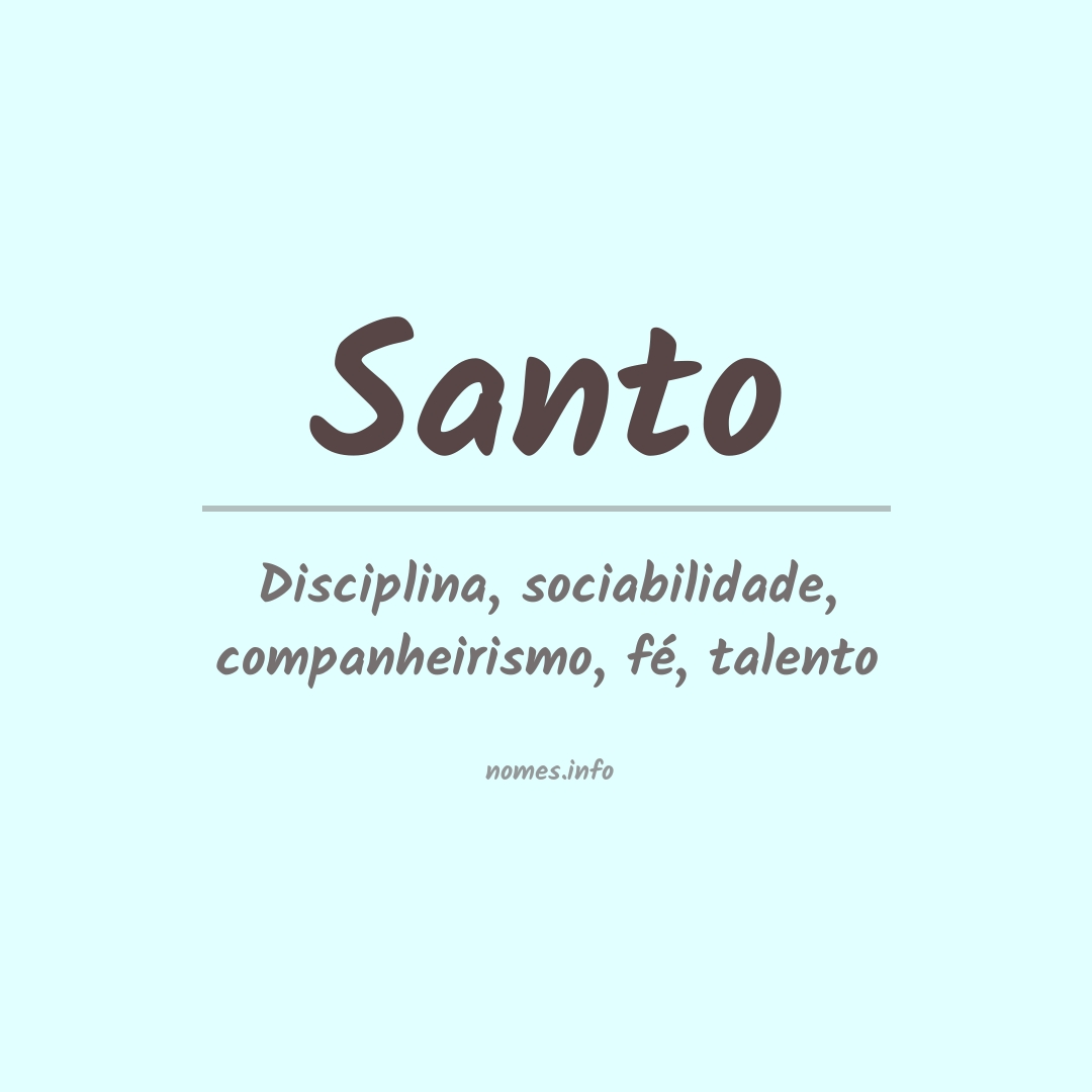 Significado do nome Santo