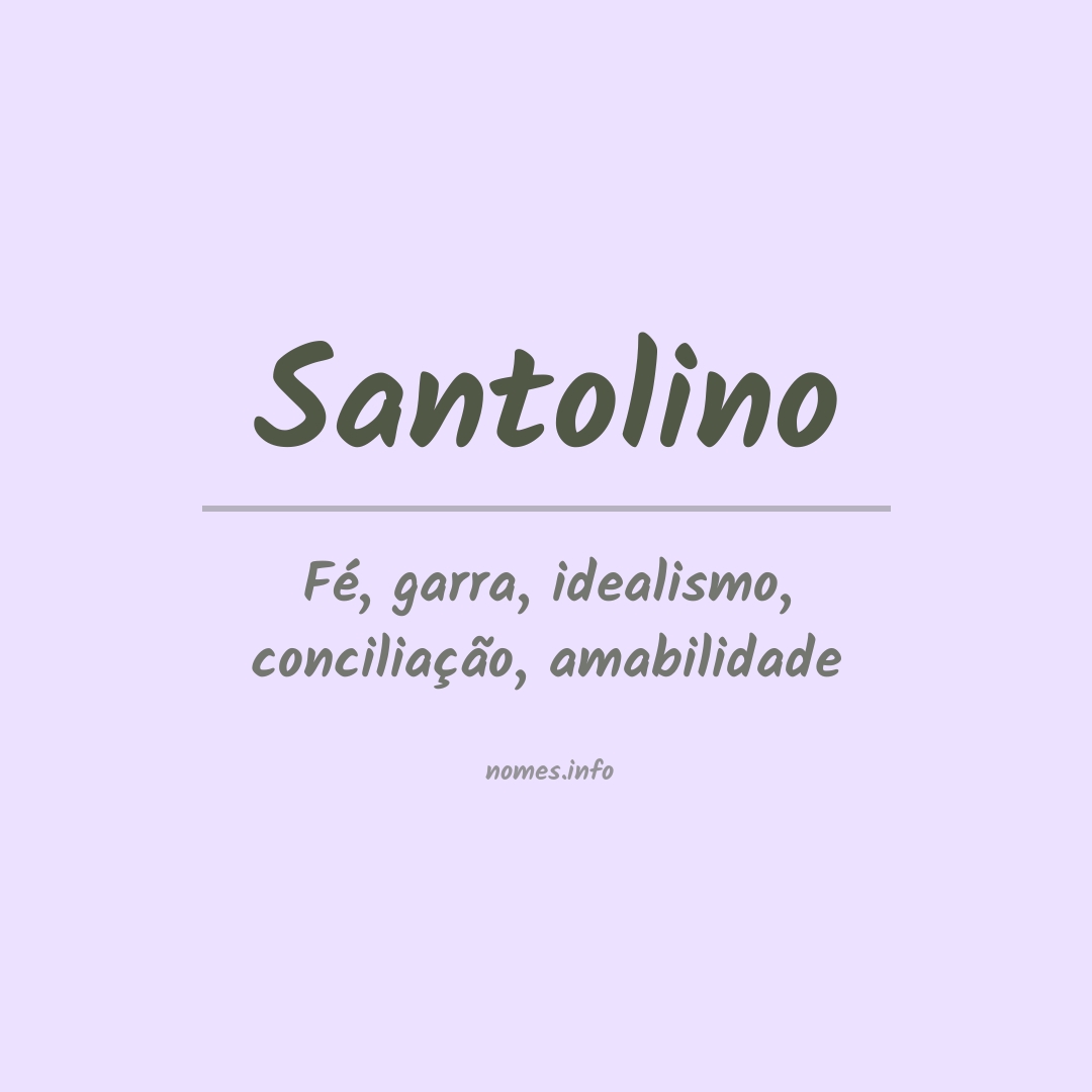 Significado do nome Santolino