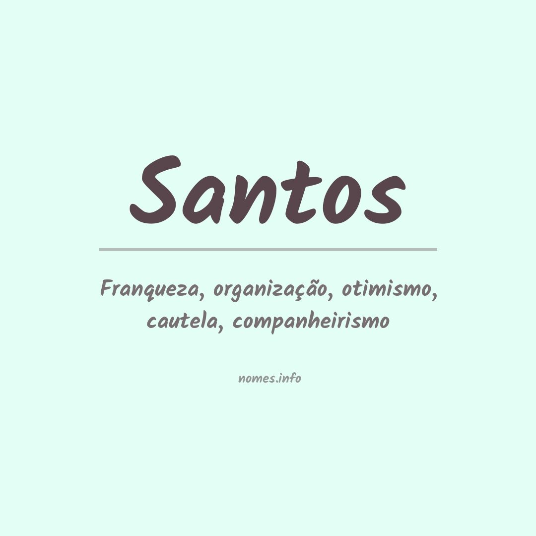 Significado do nome Santos