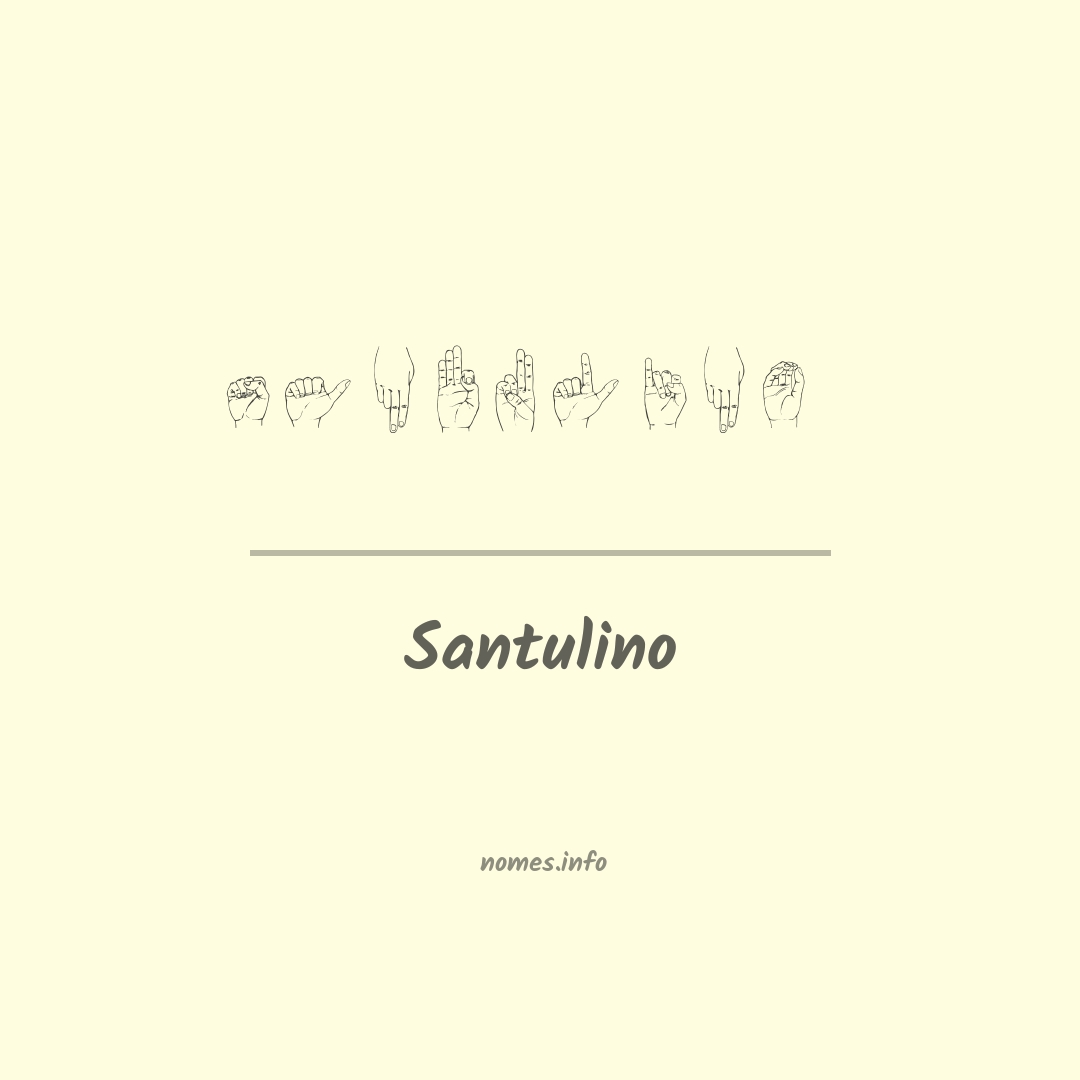 Santulino em Libras