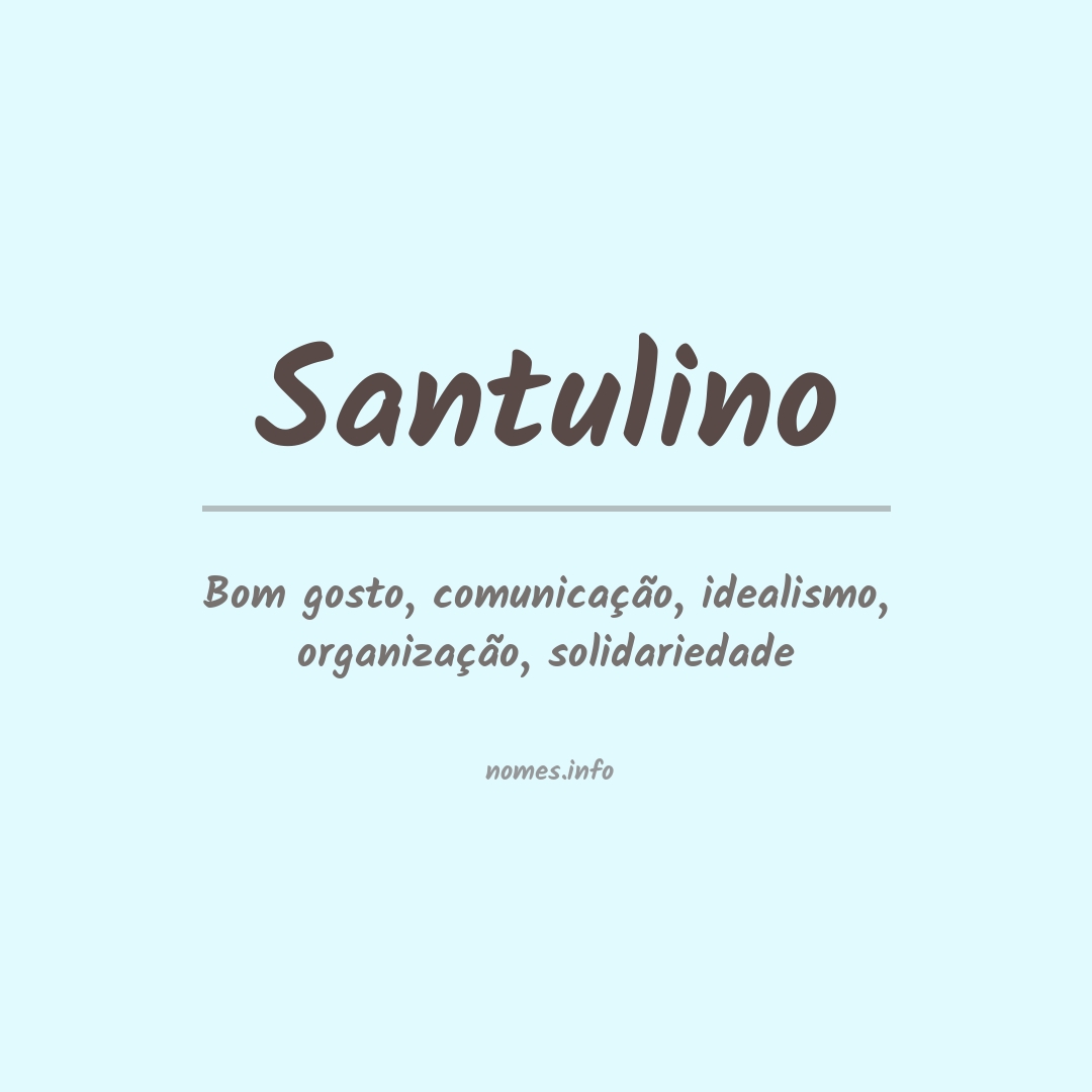 Significado do nome Santulino