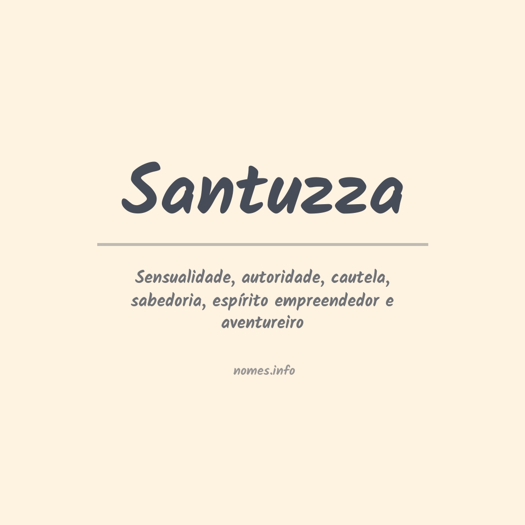 Significado do nome Santuzza