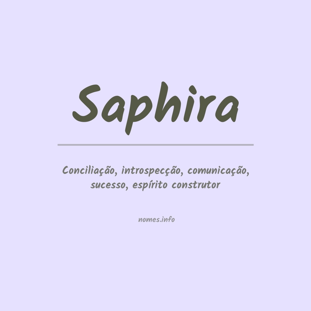 Significado do nome Saphira