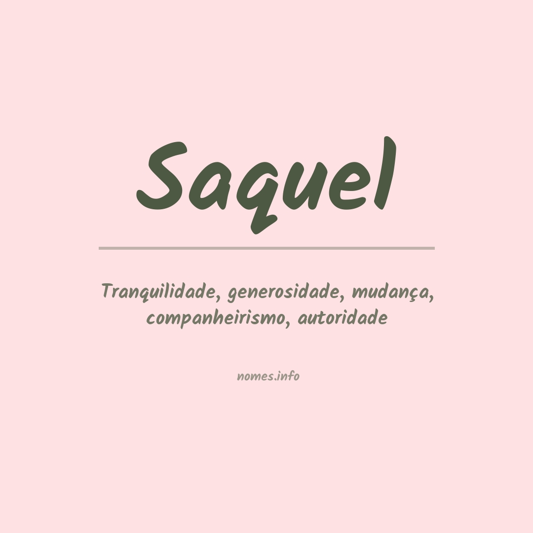 Significado do nome Saquel