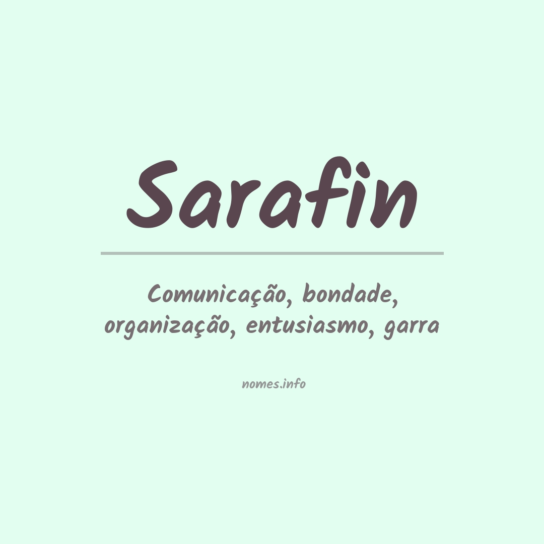 Significado do nome Sarafin