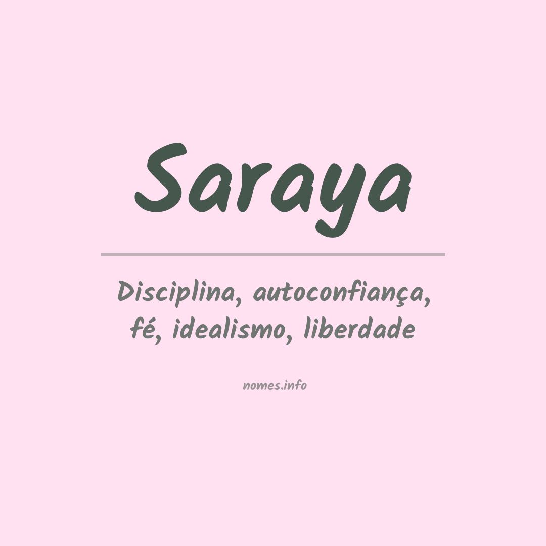 Significado do nome Saraya