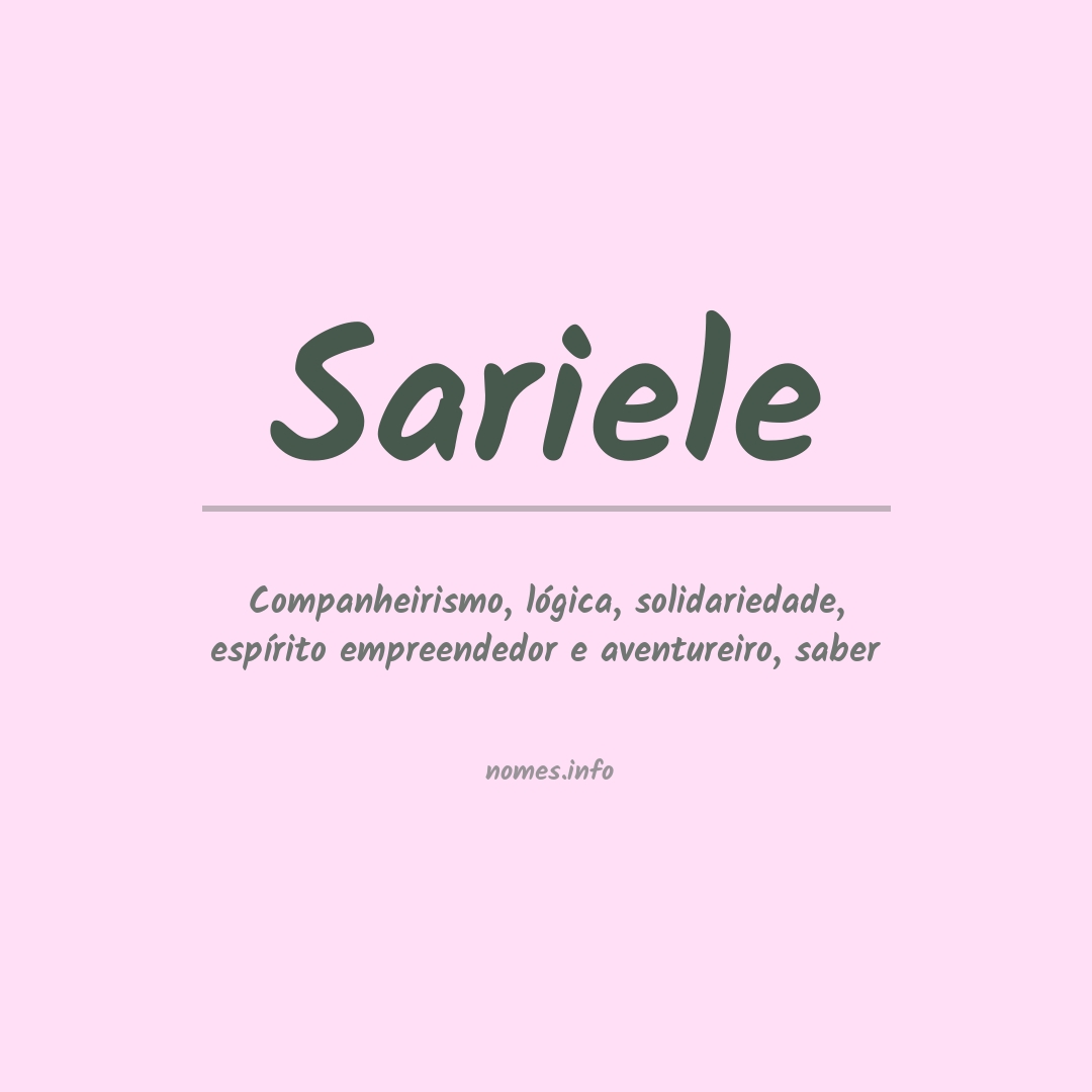 Significado do nome Sariele