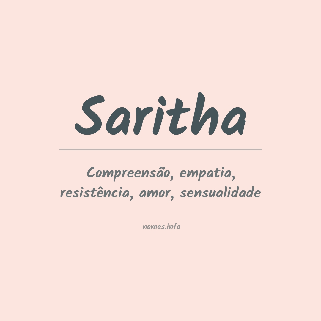 Significado do nome Saritha