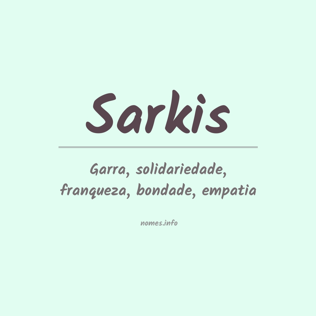 Significado do nome Sarkis