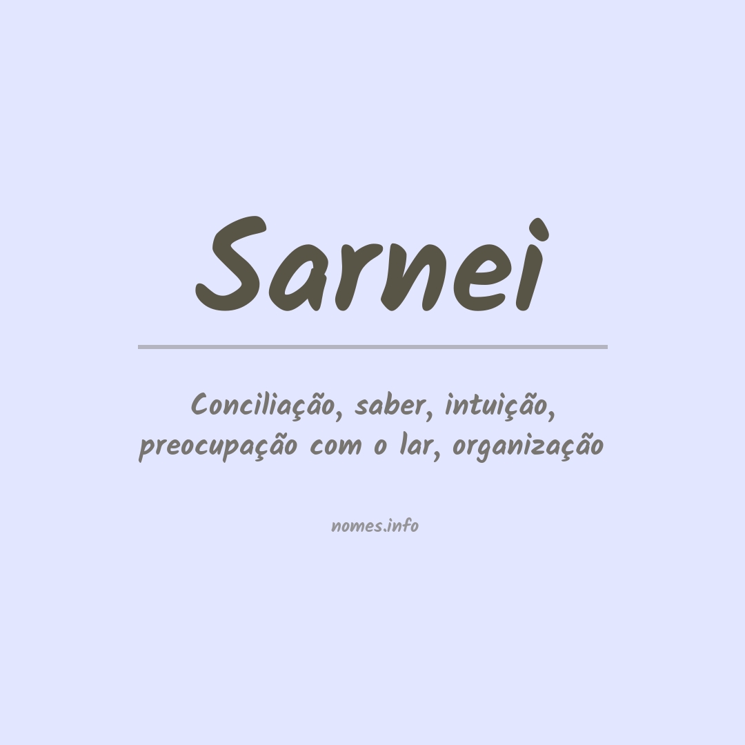 Significado do nome Sarnei