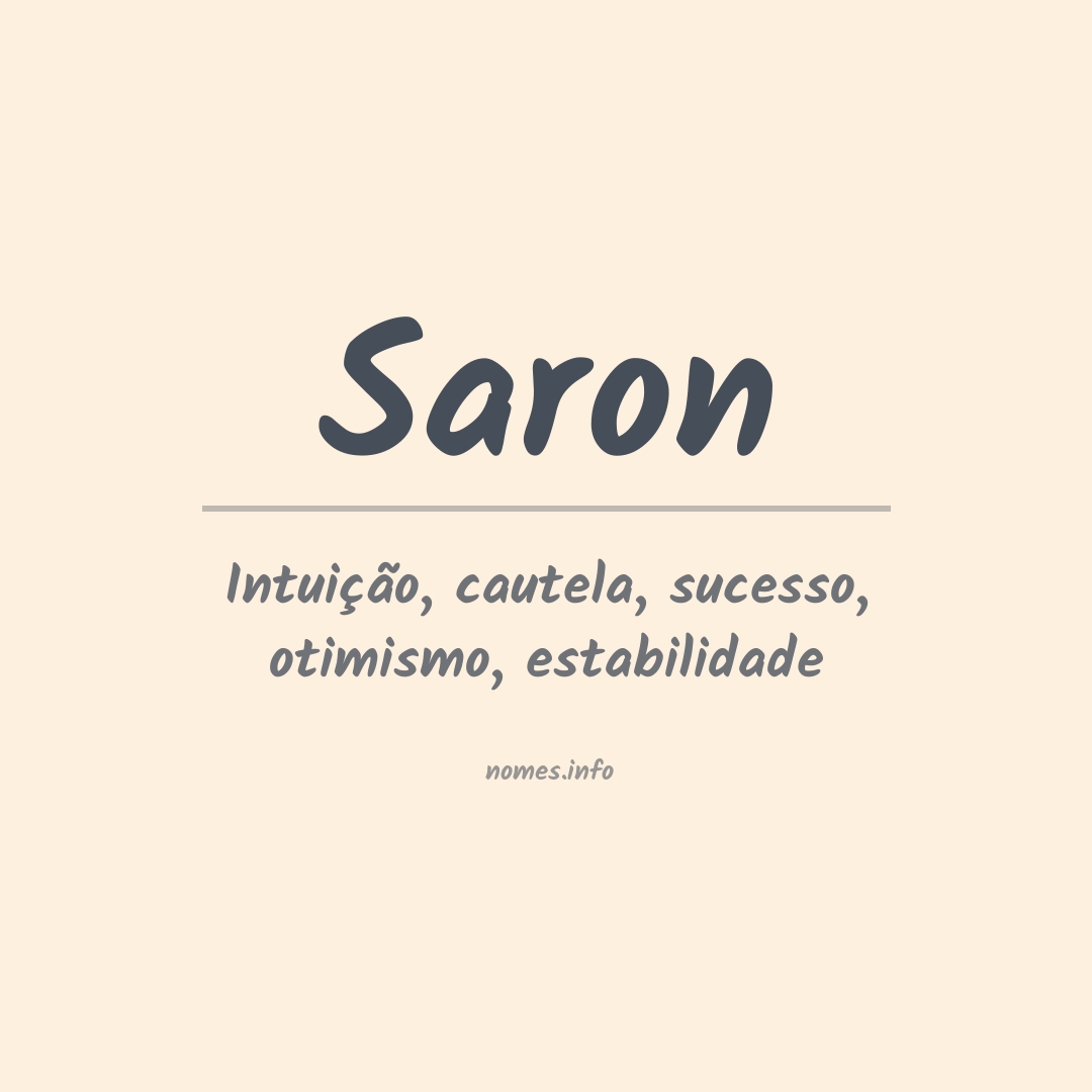 Significado do nome Saron