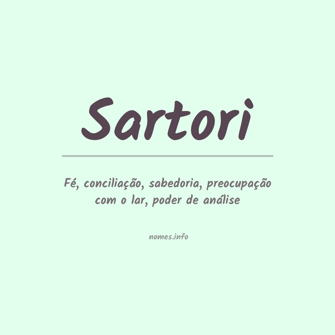 Significado do nome Sartori