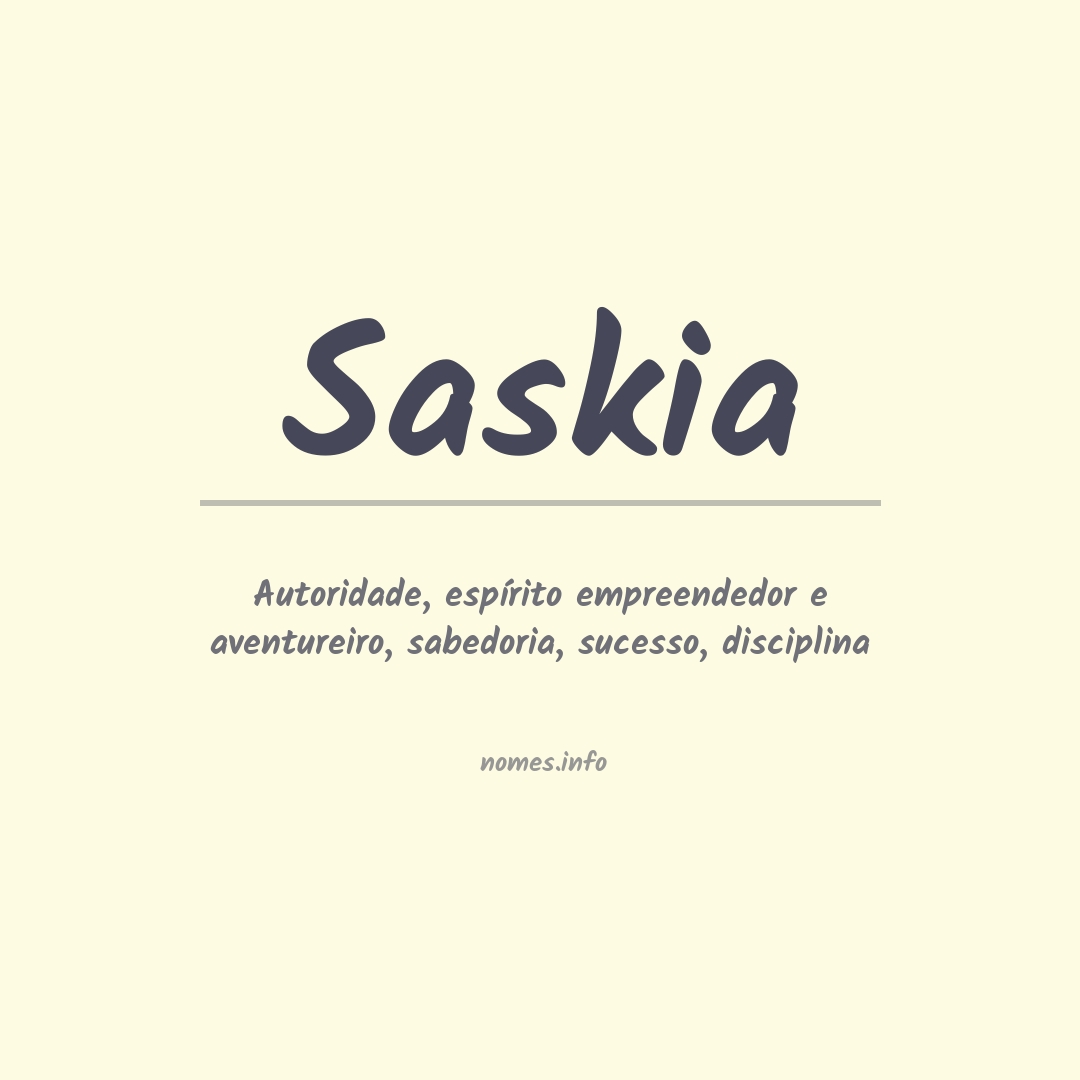 Significado do nome Saskia