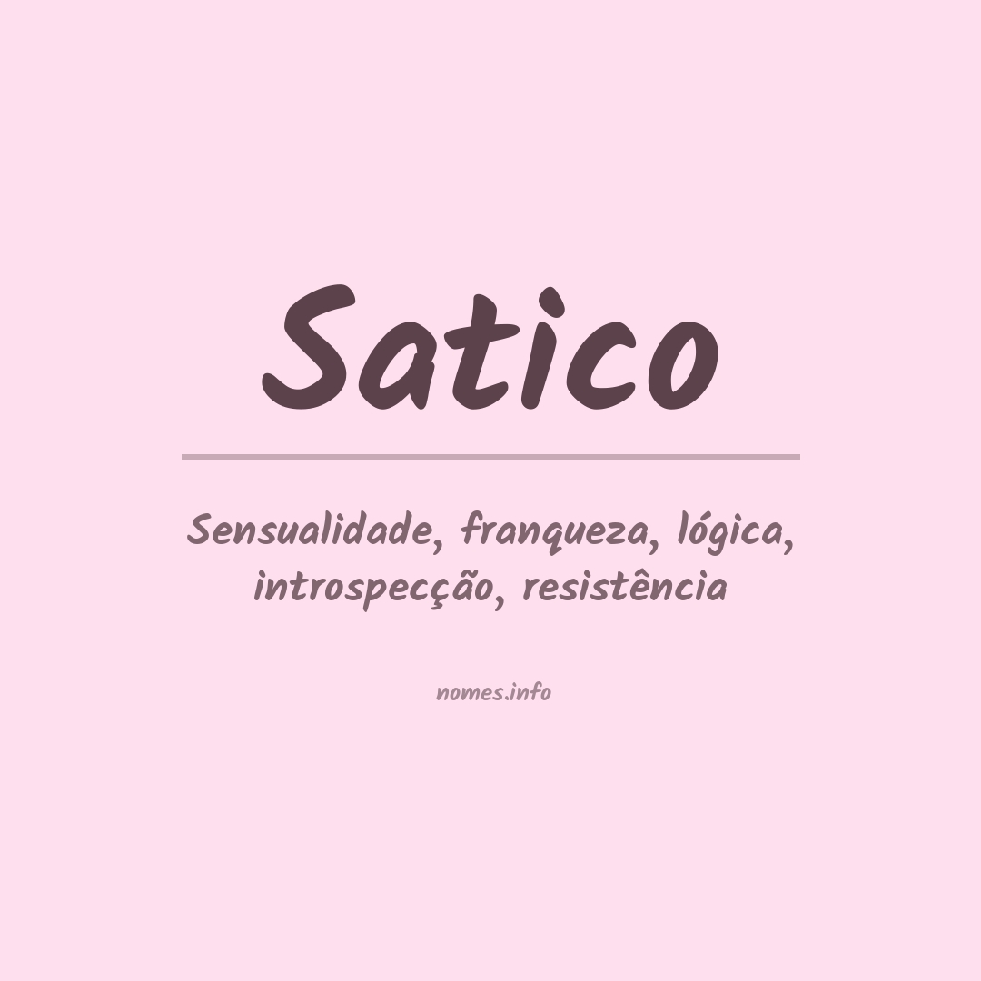 Significado do nome Satico