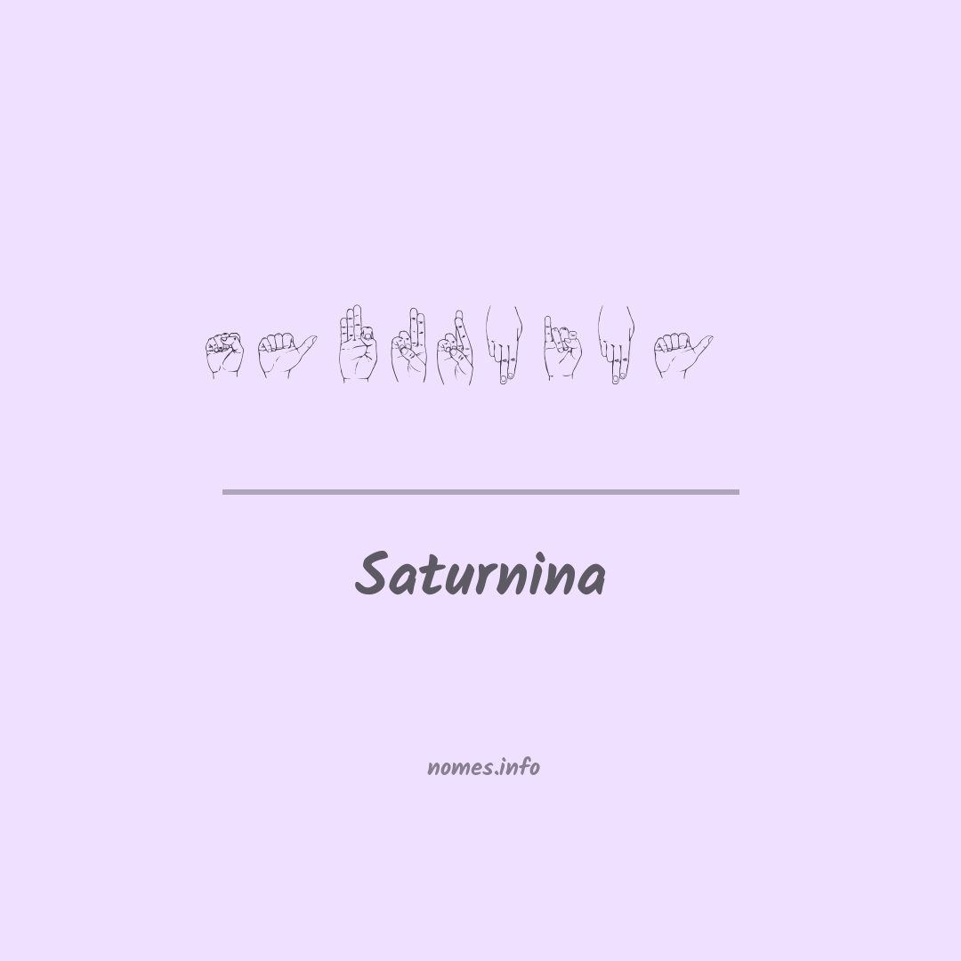 Saturnina em Libras Saturnina em Libras