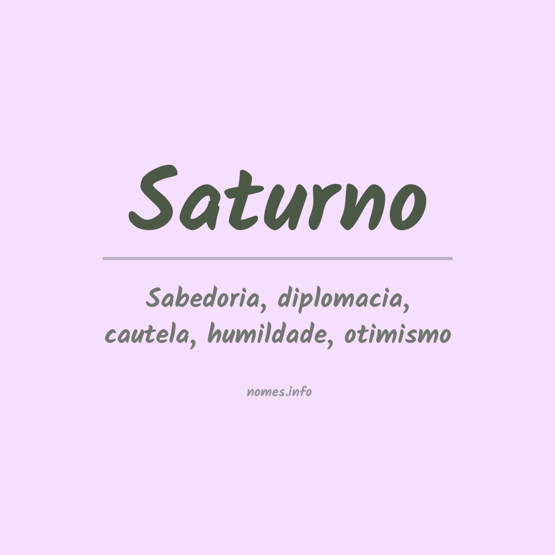 Significado do nome Saturno